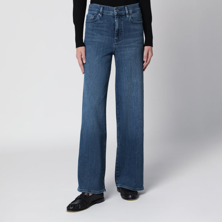 Frame Le Slim Palazzo Jeans In Aubade Stretch Denim