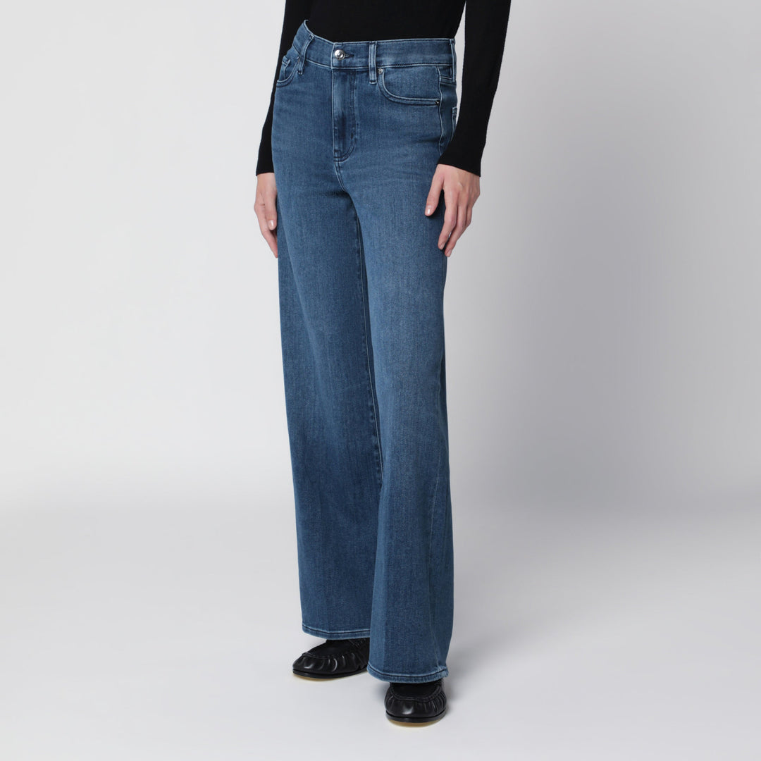 Frame Le Slim Palazzo Jeans In Aubade Stretch Denim