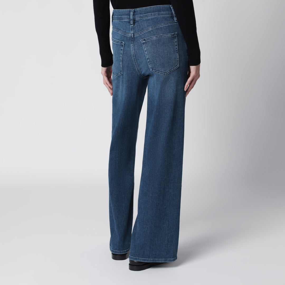 Frame Le Slim Palazzo Jeans In Aubade Stretch Denim