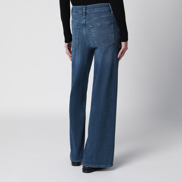 Frame Le Slim Palazzo Jeans In Aubade Stretch Denim