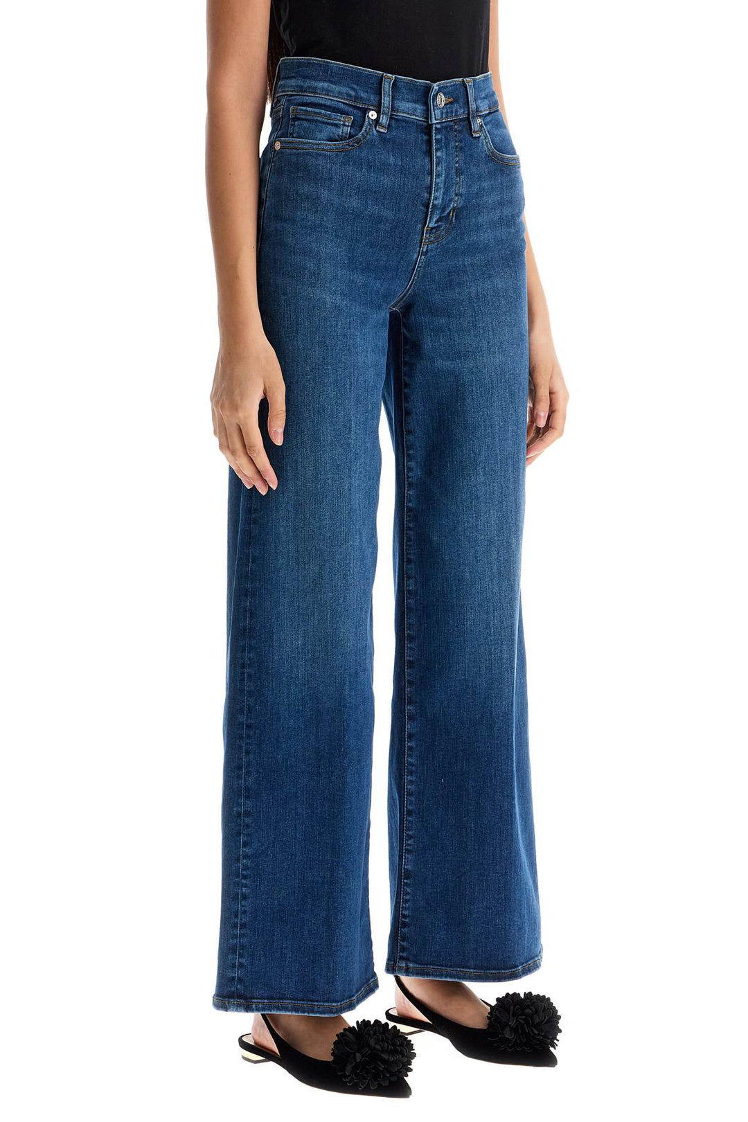 'Le Slim Palazzo' Cropped Jeans