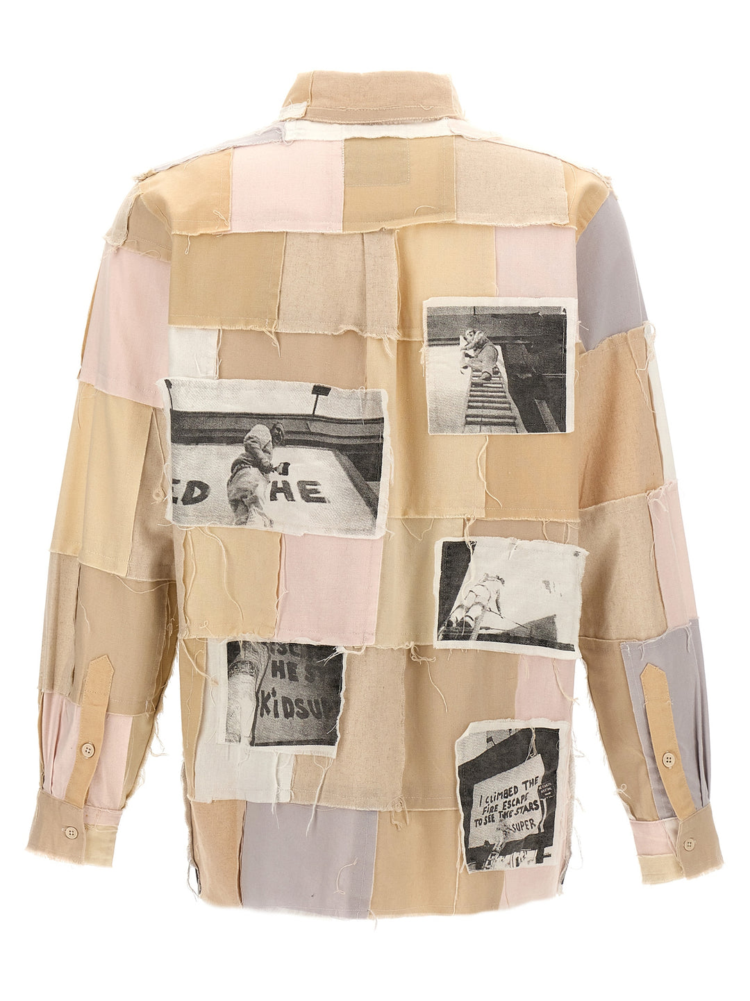 Patchwork Shirt, Blouse Beige