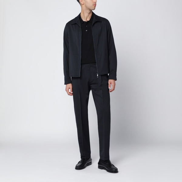 Blue Wool-Blend Suit