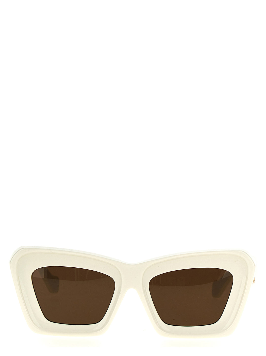 Beveled Sunglasses White