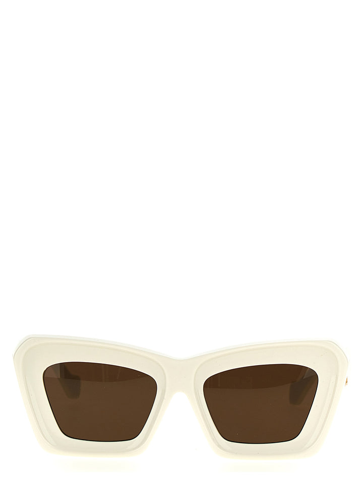 Beveled Sunglasses White