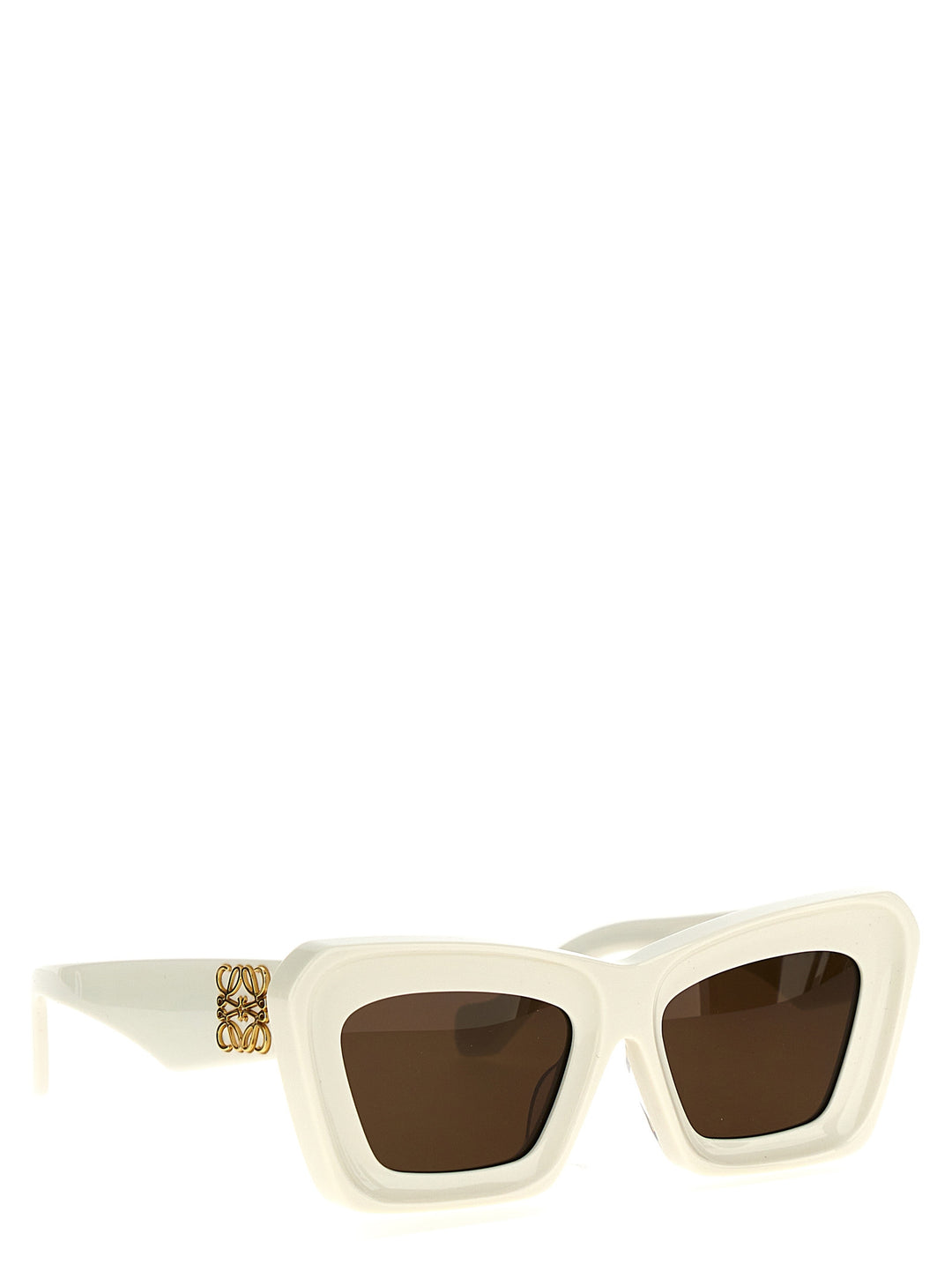 Beveled Sunglasses White