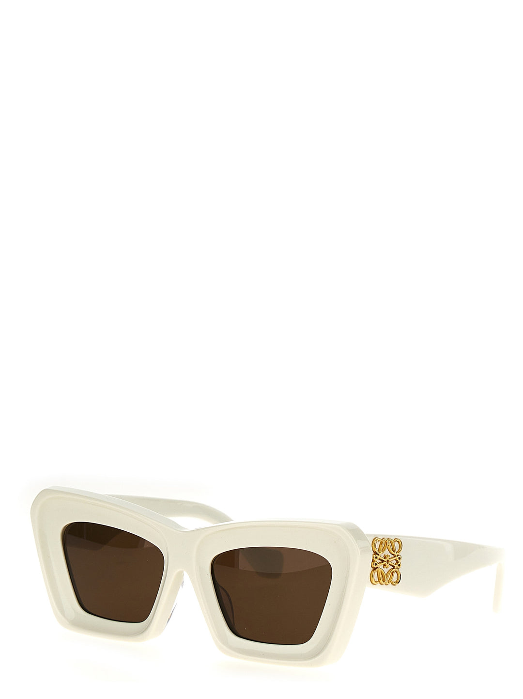 Beveled Sunglasses White