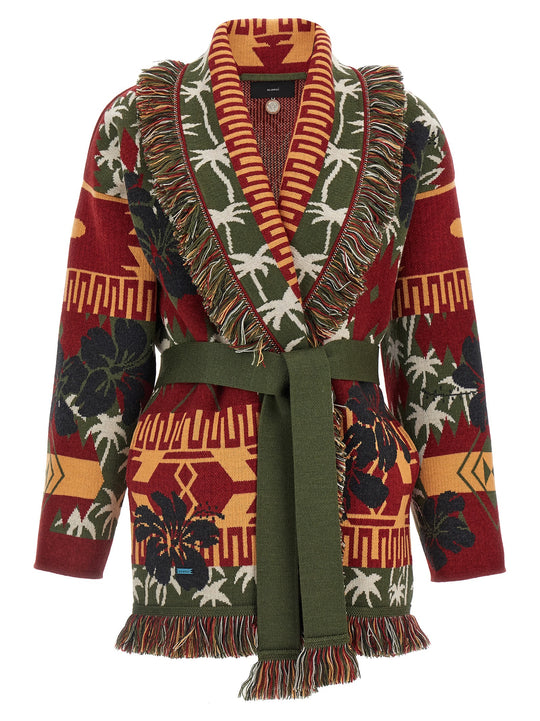 Hibiscus Bloom Sweaters And Cardigans Multicolor