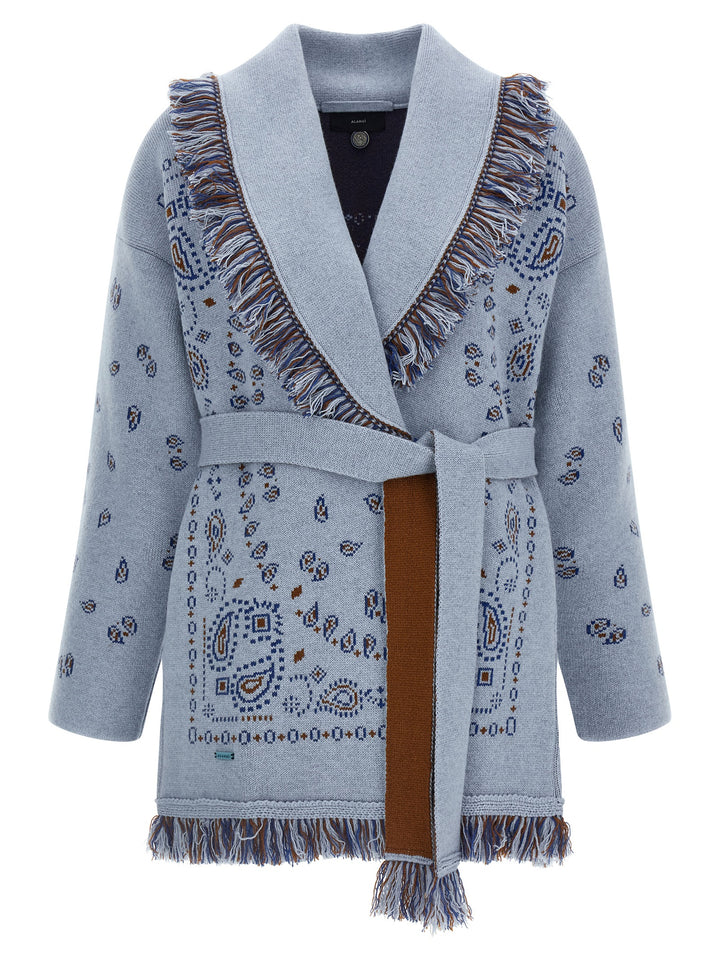 Alanui Bandana Sweaters and Cardigans - Light Blue | f223b9d9ca34a1ebfb9fe7f4a80a28f5276803d4