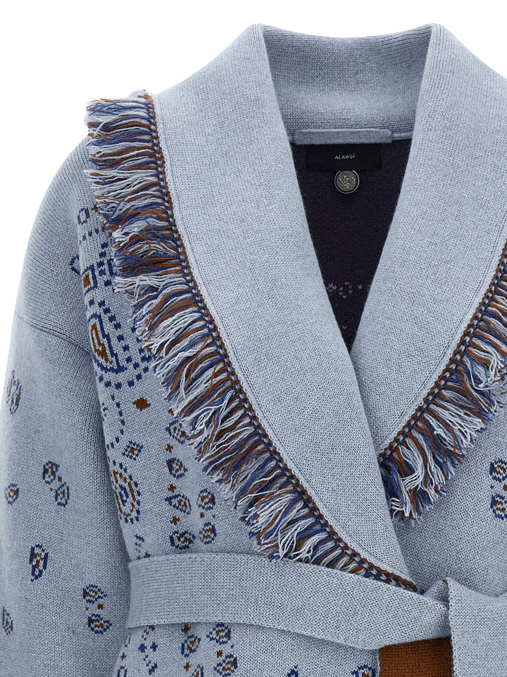 Alanui Bandana Sweaters and Cardigans - Light Blue | cde74eb253cb7ccf03788e924611489670353fec