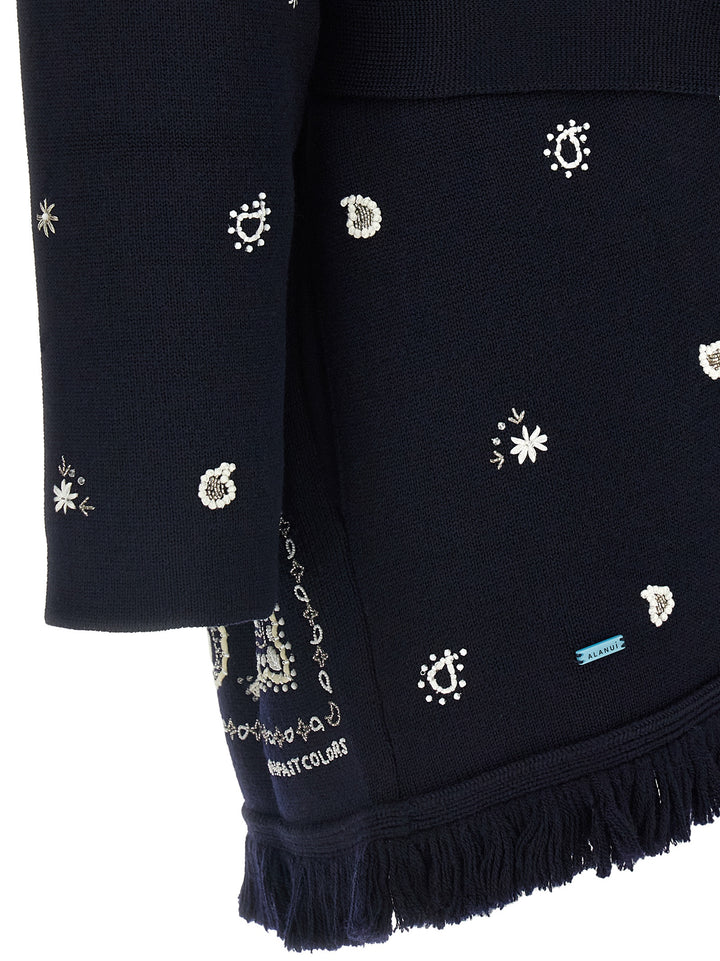 Alanui Echoes Of The Bandana Sweaters and Cardigans - Blue | 12dc7d995003fa465ce313cadaa105e2f7f86bfa