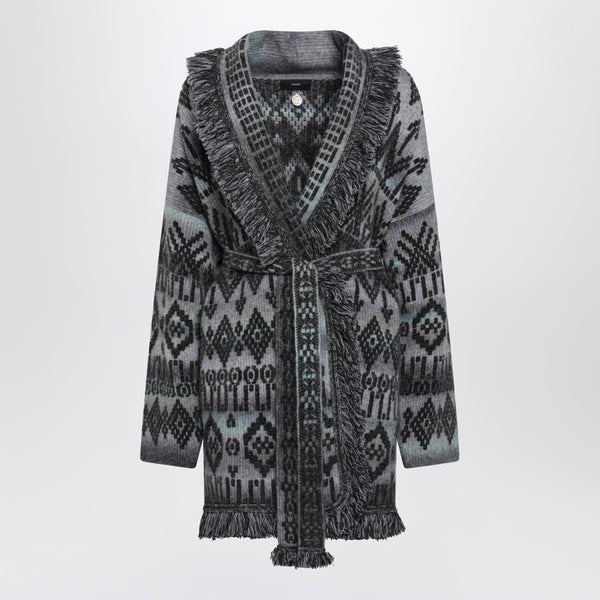 Time To Shine Dark Grey Jacquard Cardigan
