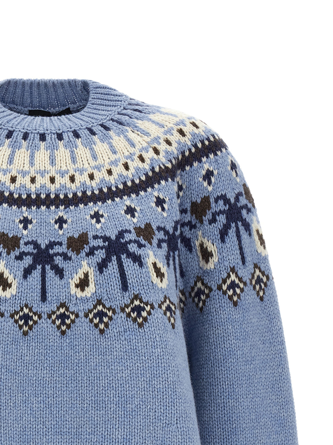 Alanui Sweet Winter Sweaters and Cardigans - Light Blue | d99a3dbff95e2ee1a71a9c76f5a3f58cce56ce03