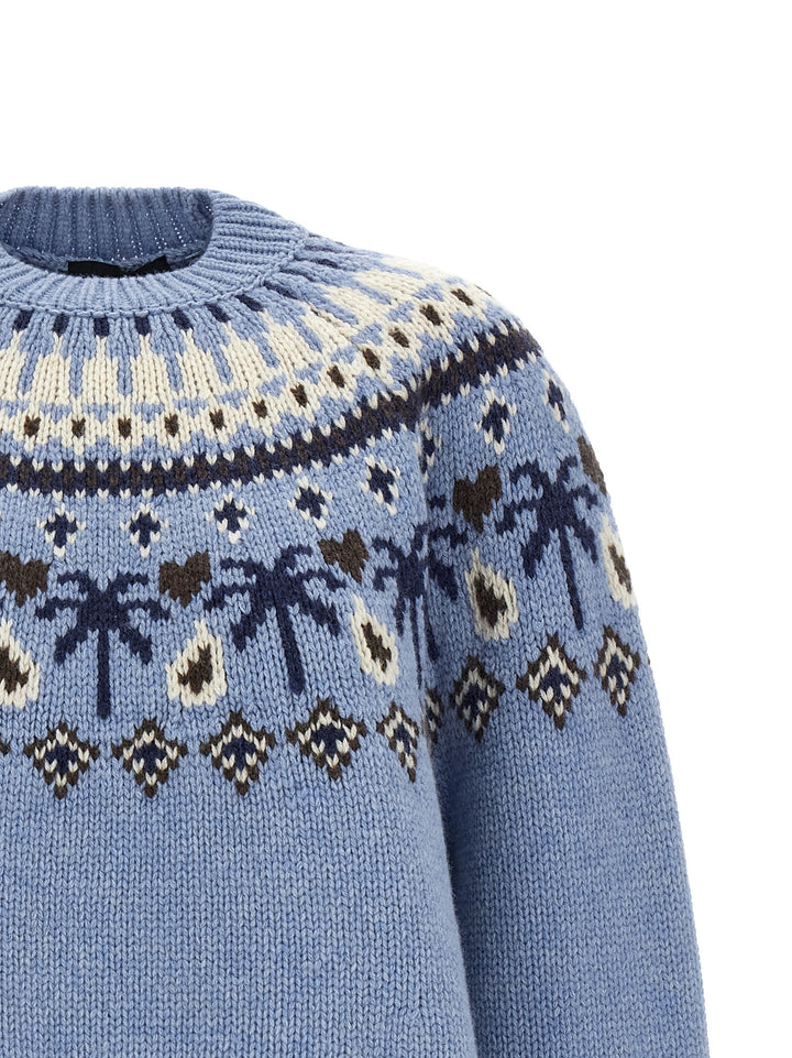 Alanui Sweet Winter Sweaters and Cardigans - Light Blue | d99a3dbff95e2ee1a71a9c76f5a3f58cce56ce03