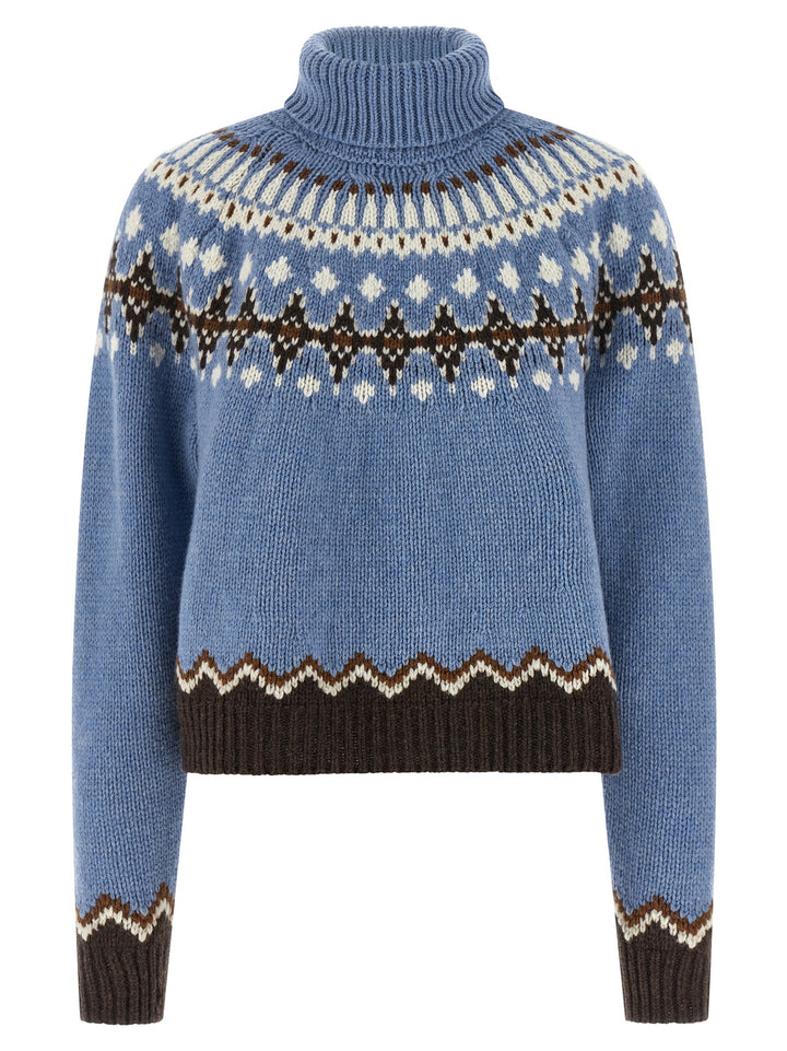 Alanui Sweet Winter Sweaters and Cardigans - Light Blue | 0d0113ac61ef691f1f7e1d29da771481ac74c1ec