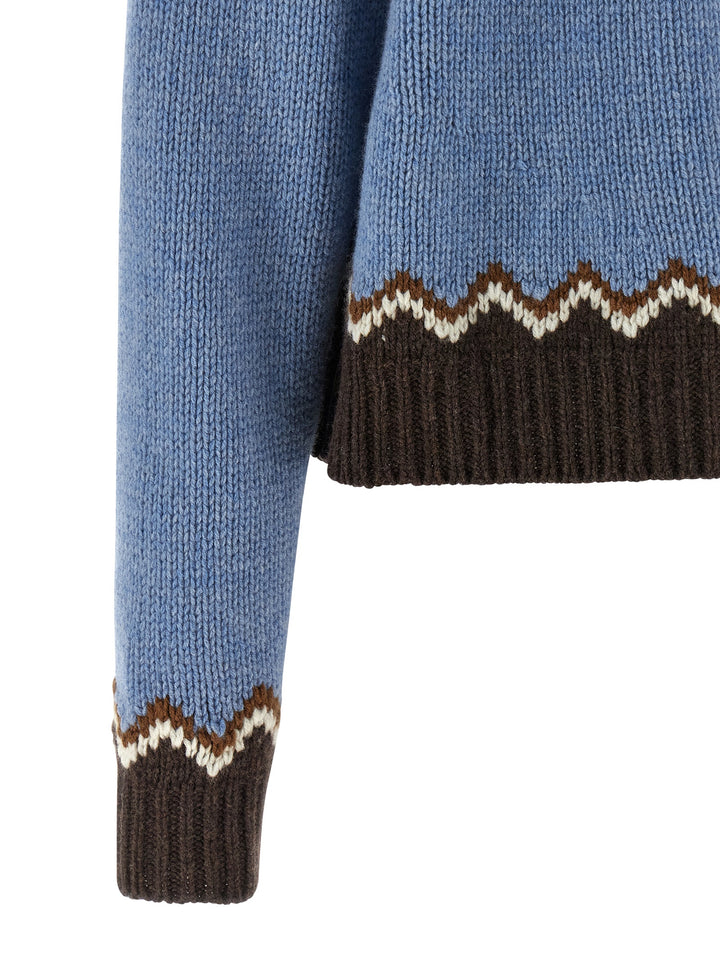 Alanui Sweet Winter Sweaters and Cardigans - Light Blue | 313a568beb17e3caaf489cf4a492fdbbe2d2e748