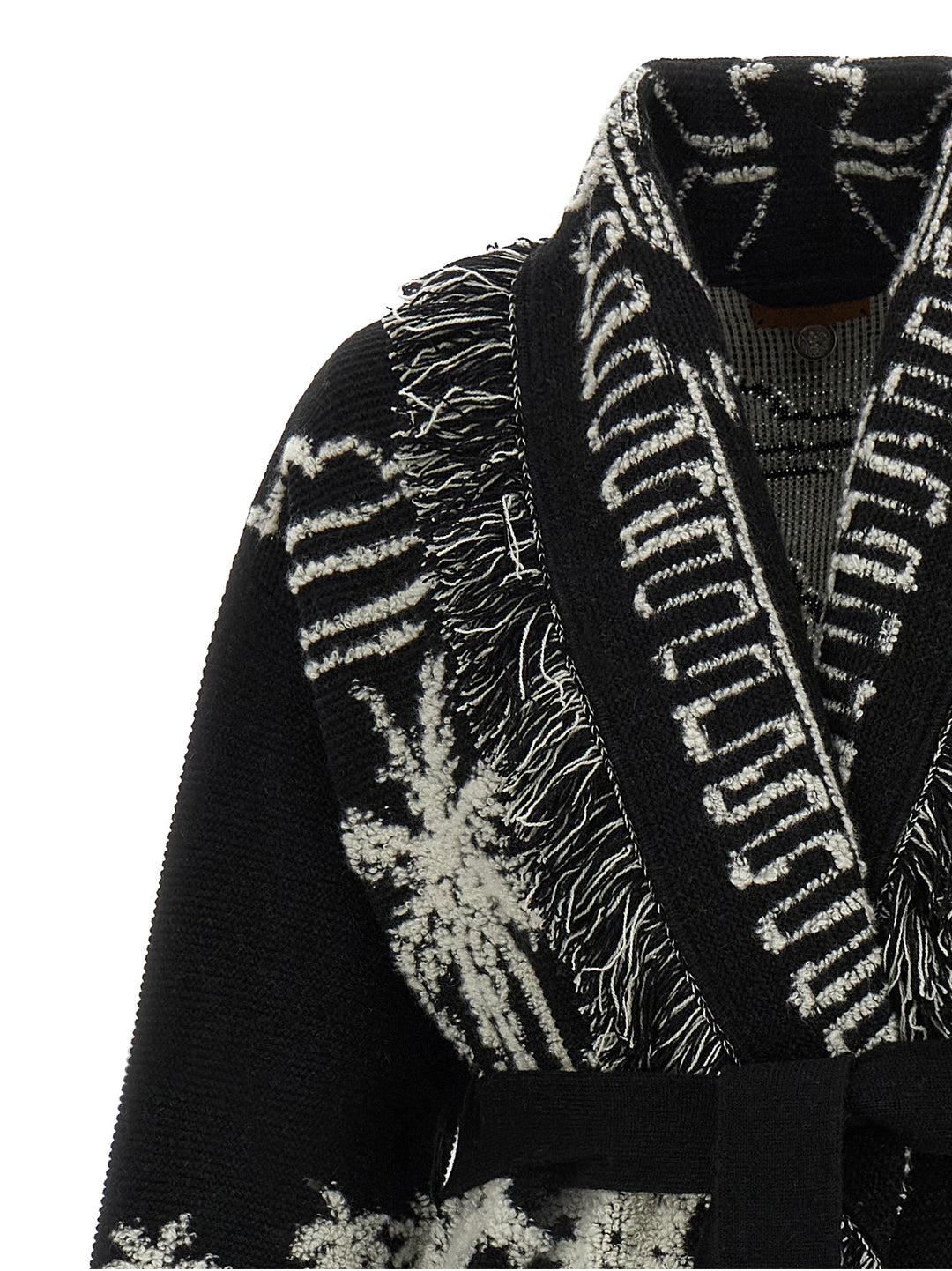 Alanui Palm Grove Tales Coats and Trench Coats - White/Black | 5ba56ec2f7facbe7a8a98076e14cb834154081c1