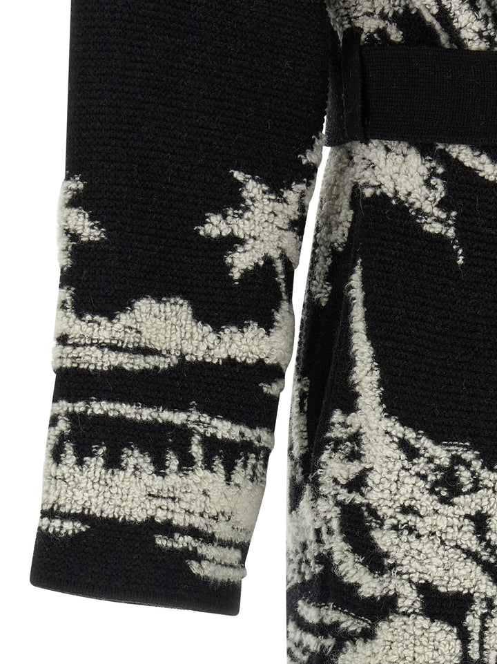 Alanui Palm Grove Tales Coats and Trench Coats - White/Black | 4f428e262698b4e11e739230a2c81af8807da8b9