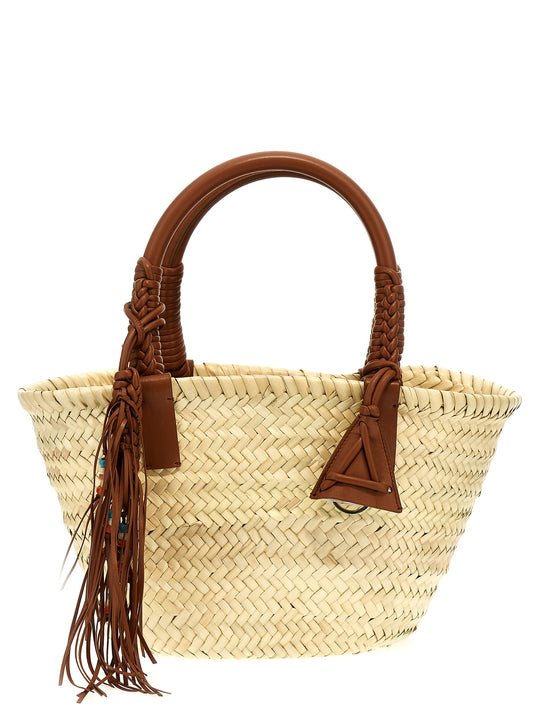 Icon Palm Leaf Small Hand Bags Brown