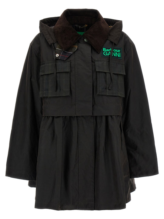 Parka Barbour X Ganni Puffer Jackets Brown