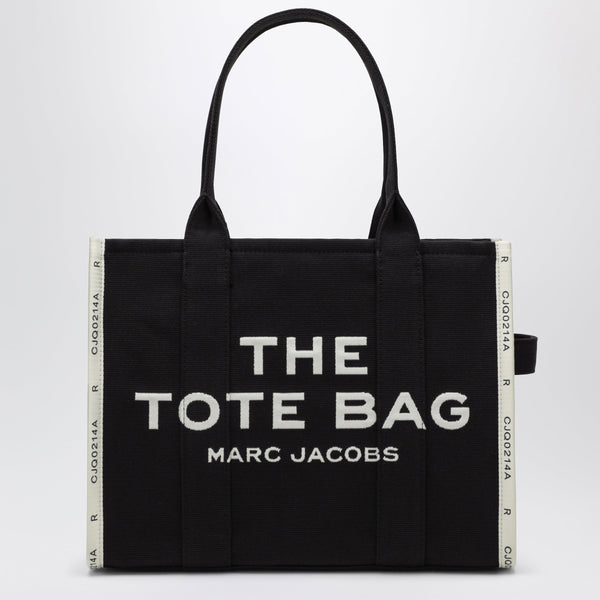 Black Large Tote Bag In Canvas
