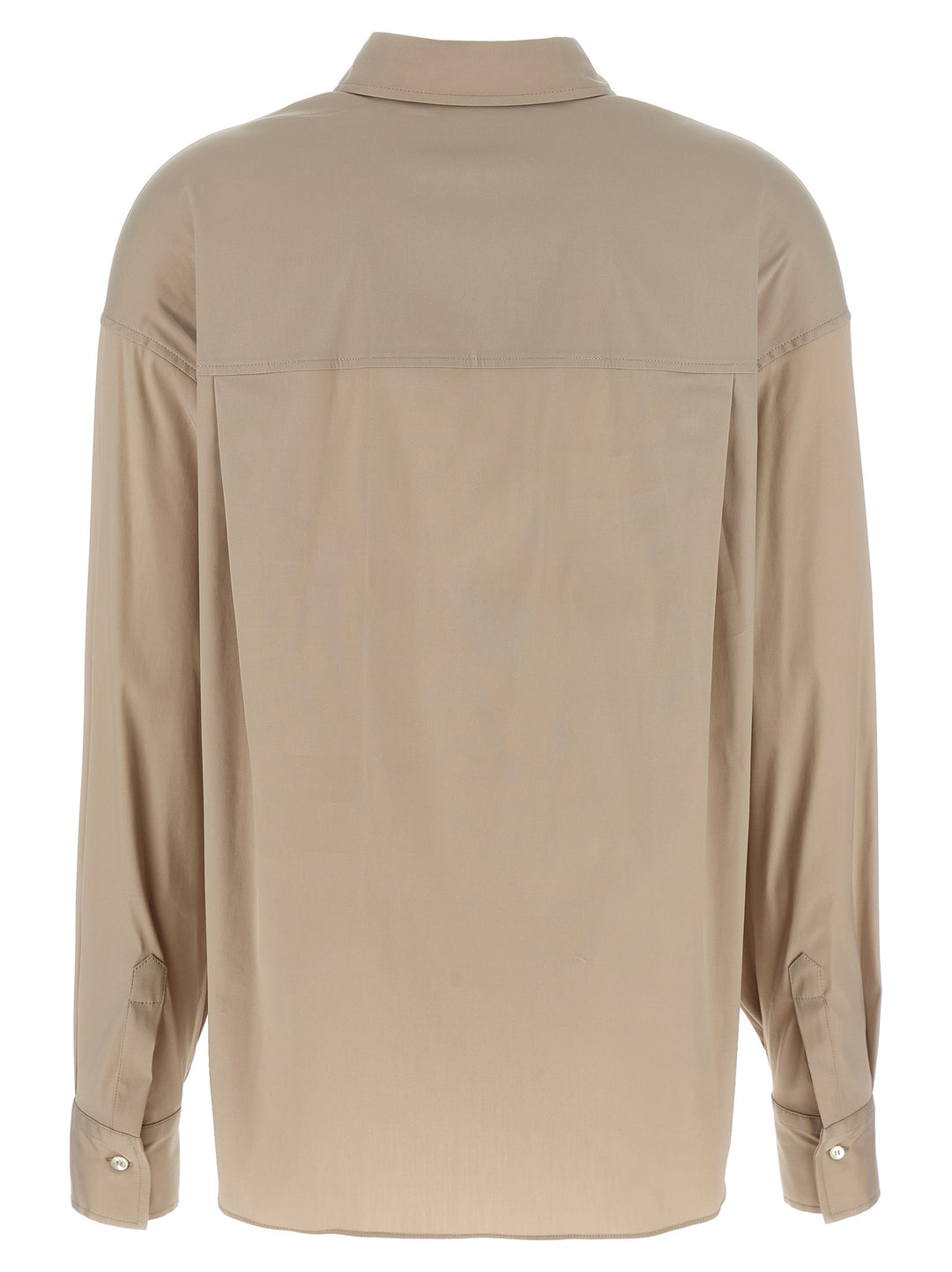 Brunello Cucinelli V-Neck Shirt Monile Shirt and Blouse - Beige | 8a809b226512993be83c78104e36d9d5a51620fd