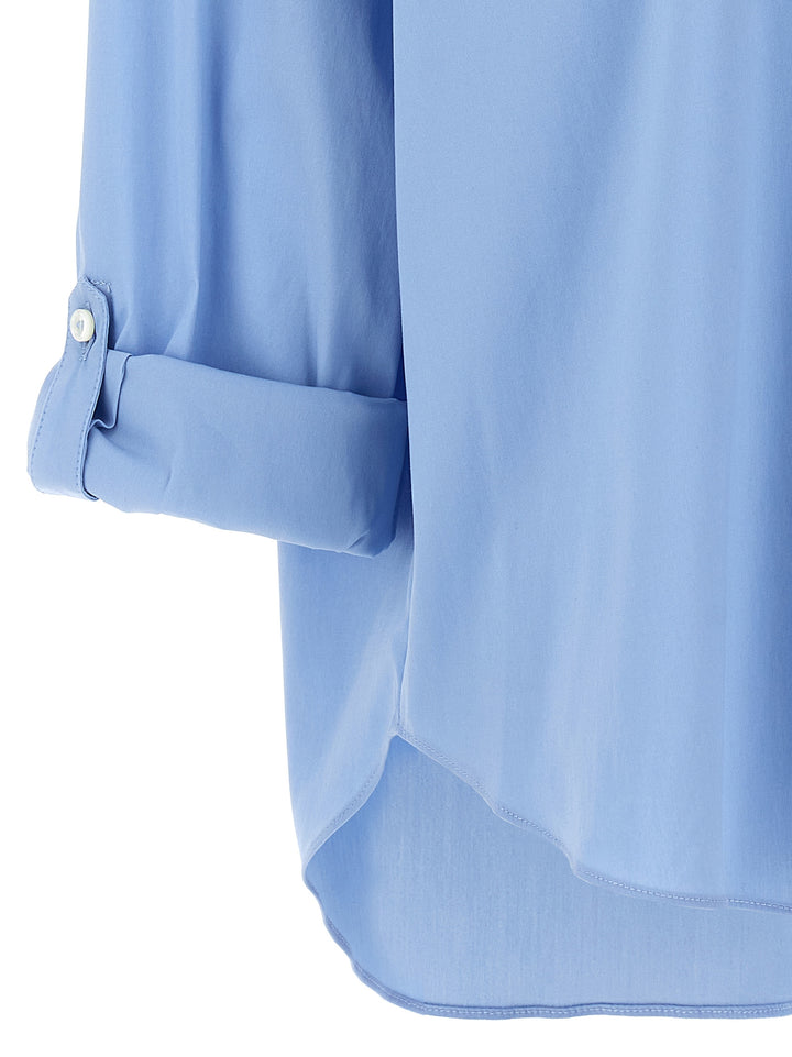 Monile Poplin Shirt Shirt, Blouse Light Blue