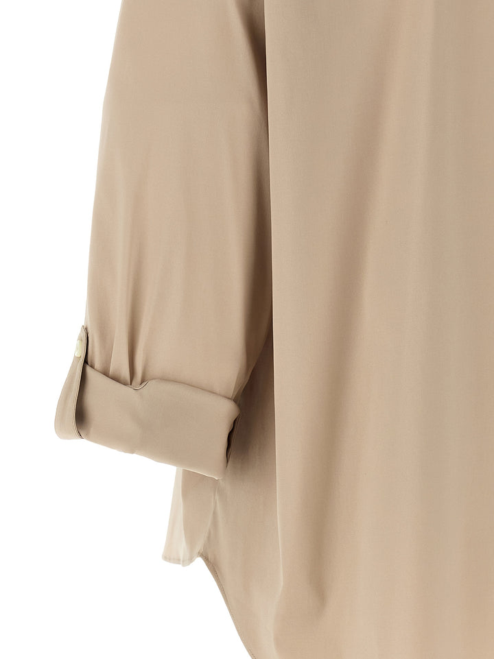 Brunello Cucinelli Shiny Trim Shirt and Blouse - Beige | 059794d39f8689b3ffdc283348dd990abbe86400