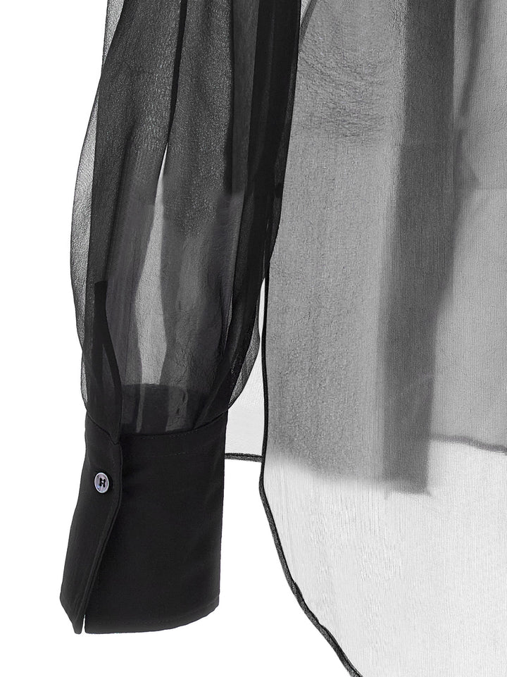 Brunello Cucinelli Shiny Trims Shirt and Blouse - Black | 52708c84cdbc61e9a602356976884a914c681c7c