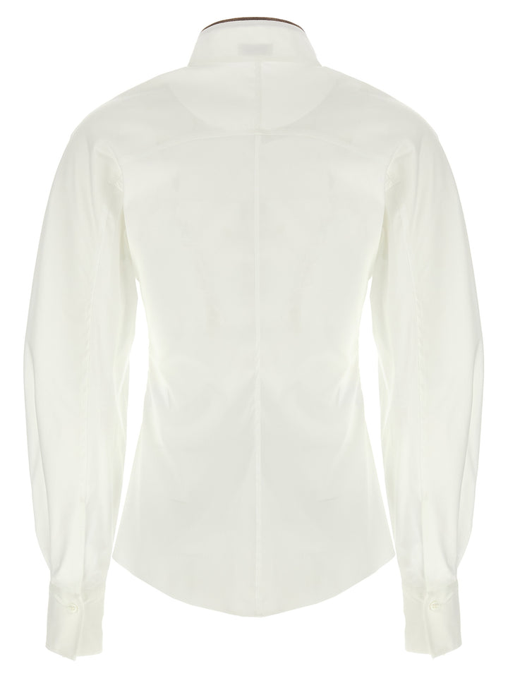 Brunello Cucinelli Shiny Collar Detail Shirt and Blouse - White | 8b548c9e2e4c60e0be029fd717d907babccc3ff4