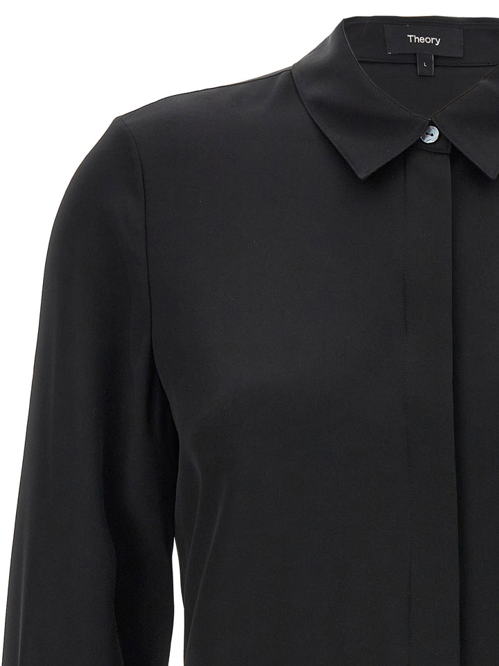 Classic Fitted Shirt, Blouse Black