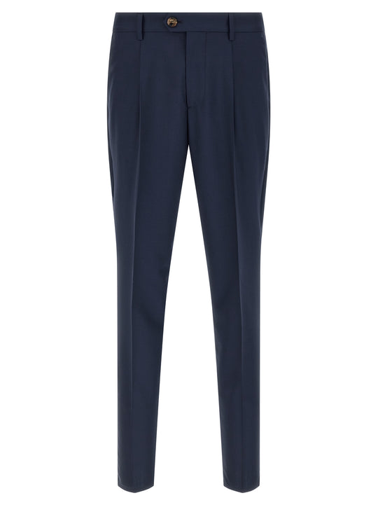 Wool Canvas Pants Blue