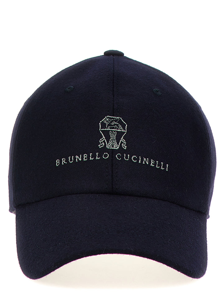 Logo Embroidery Cap Hats Blue