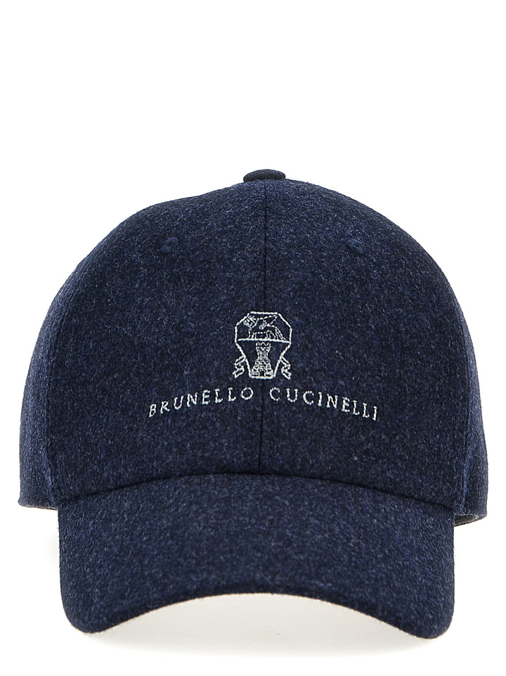 Logo Embroidery Cap Hats Blue