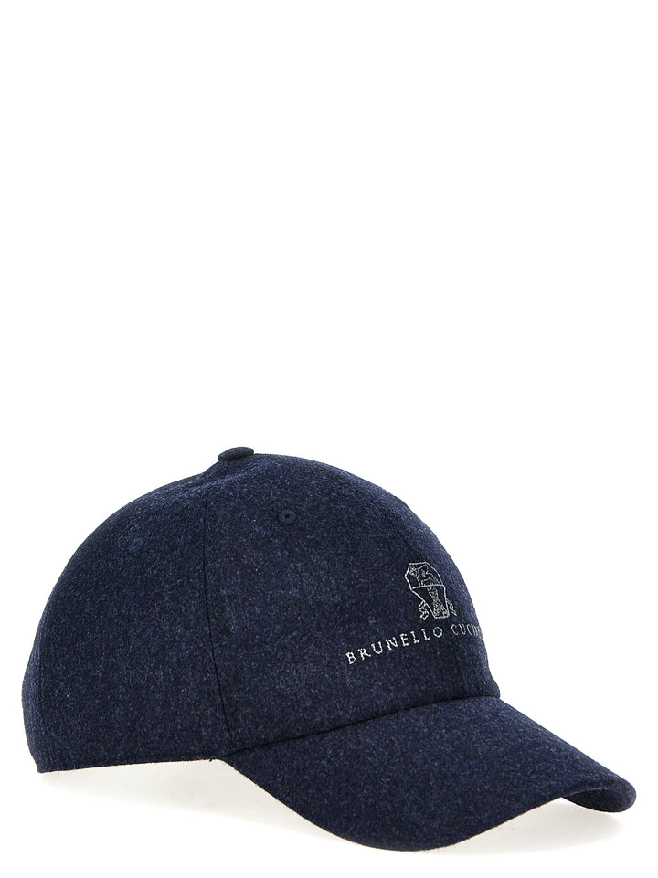 Logo Embroidery Cap Hats Blue