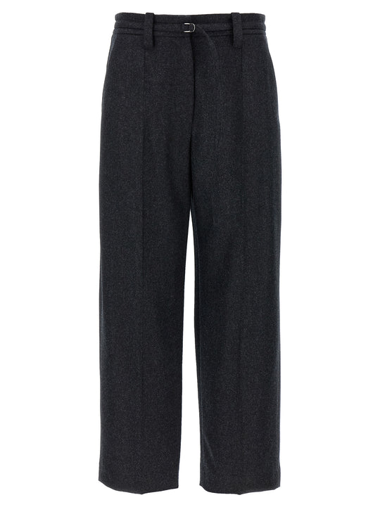 Straight Crop Pants Gray