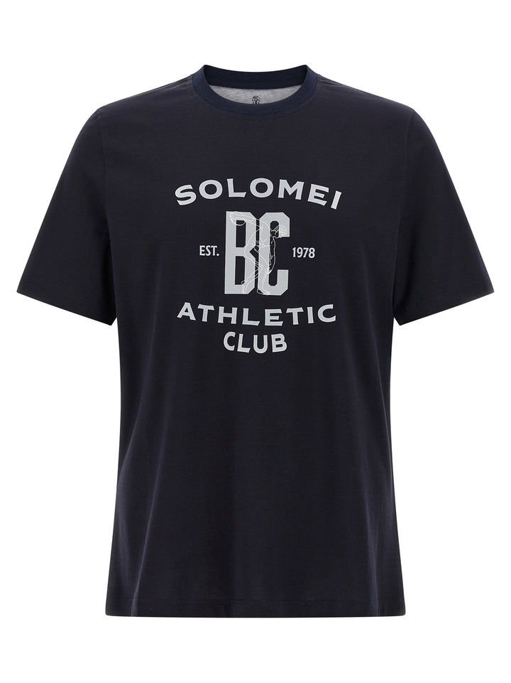 Brunello Cucinelli Printed T-shirt - Blue | 6c6c0d245df0a973412467abceedf6e6381f2871