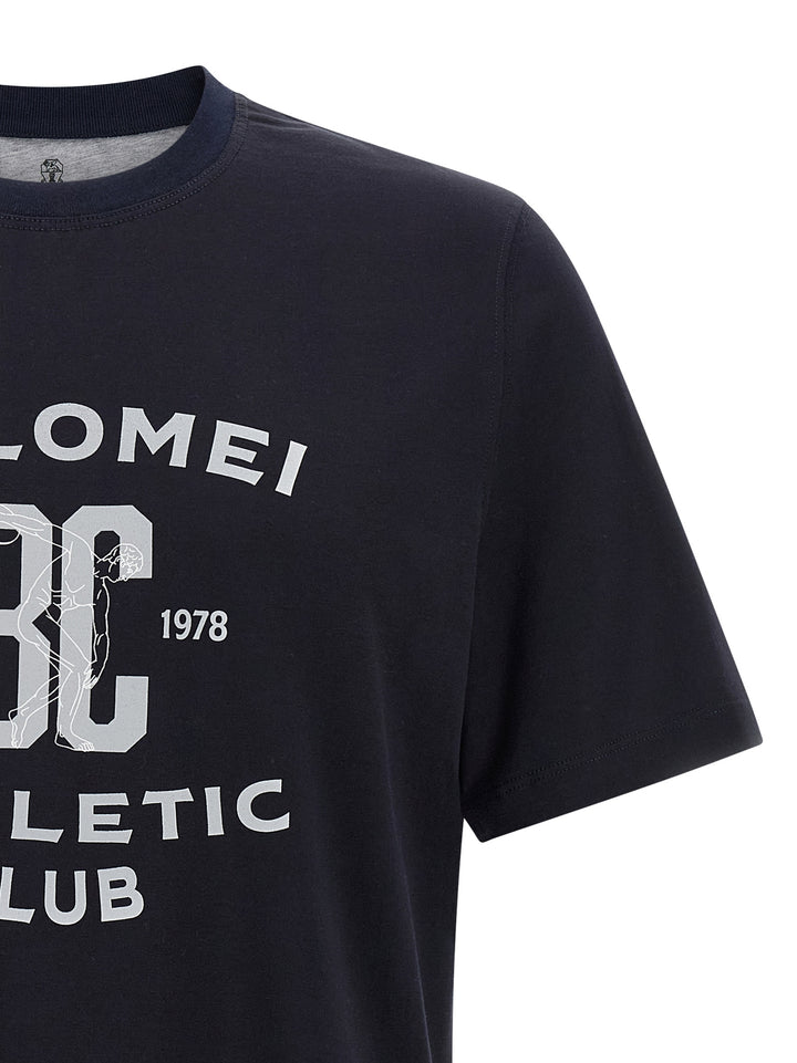 Brunello Cucinelli Printed T-shirt - Blue | 0aa90f6e834994fb50caabca797cc19120cbb500