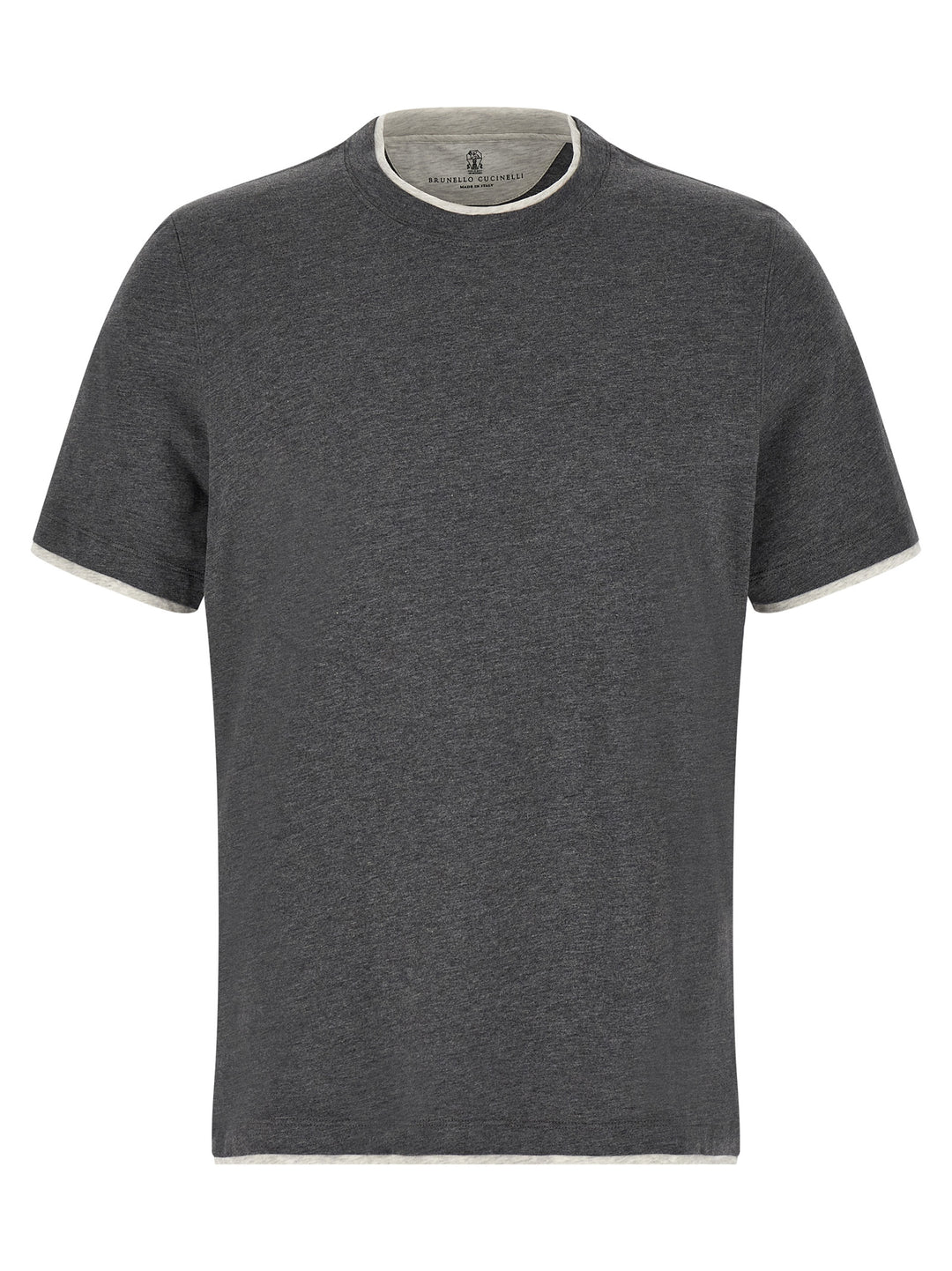 Brunello Cucinelli Double Layer T-shirt - Gray | 8be18a0e2b3d16c8a44d45f68dfc26d55f8a9512