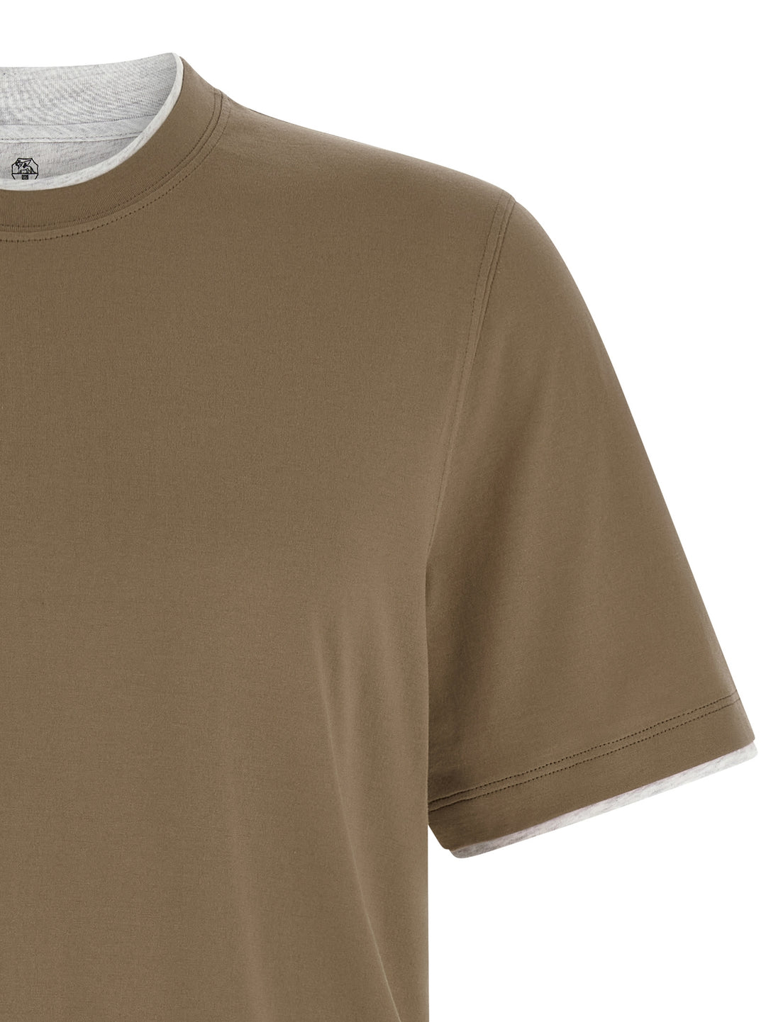 Brunello Cucinelli Double Layer T-shirt - Beige | 916969f5ffb90b8f1fd104248bfc8a820af0ebd0