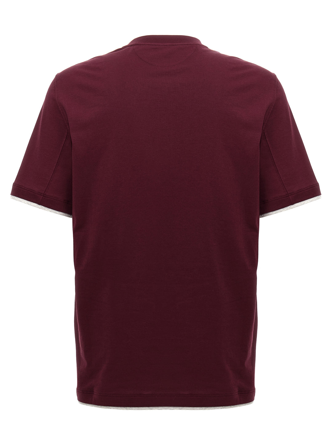Brunello Cucinelli Double Layer T-shirt - Bordeaux | fb1dcaab7c2f4840850007298078a912701620eb