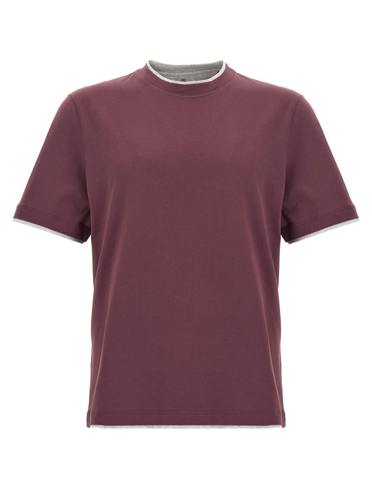 Double Layer T-Shirt Bordeaux