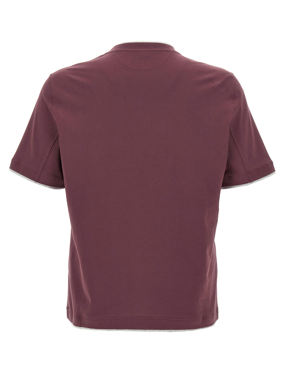Brunello Cucinelli Double Layer T-shirt - Bordeaux | ceea959ca79df7badfc0c13d041cee3e25617e28