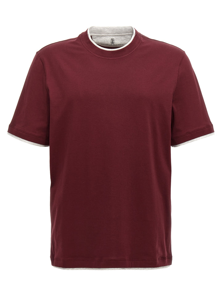 Layered T-Shirt Bordeaux