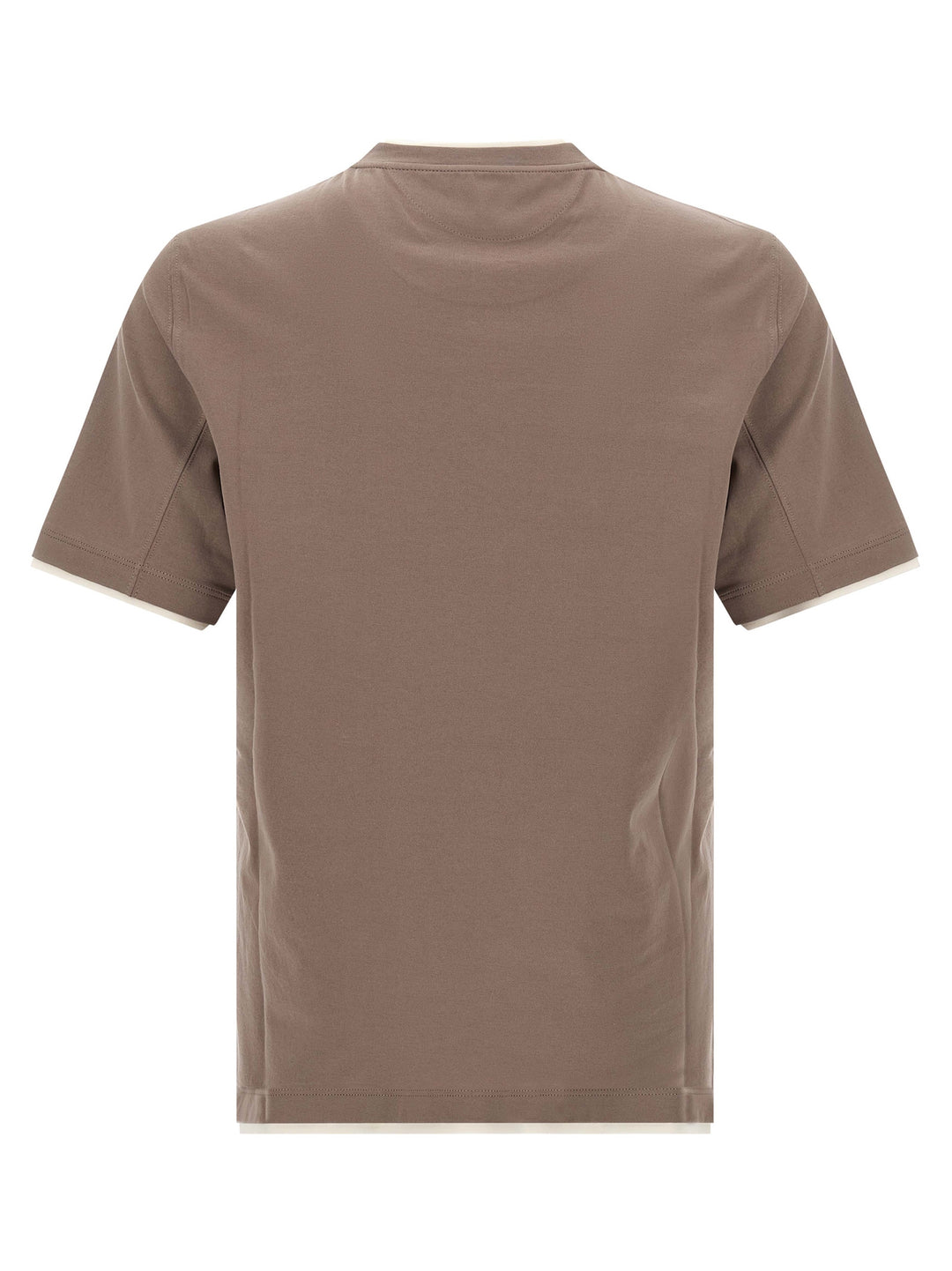 Brunello Cucinelli Double Layer T-shirt - Beige | 2ad94e9356926bffce26594eca59feab06bccfb6