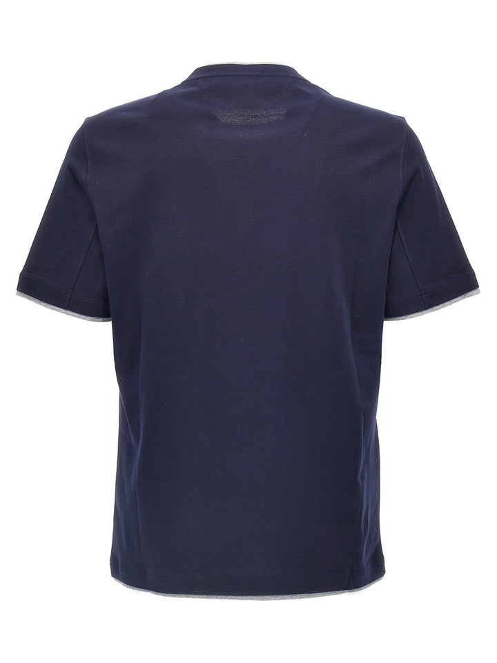 Logo Layered T-Shirt Blue