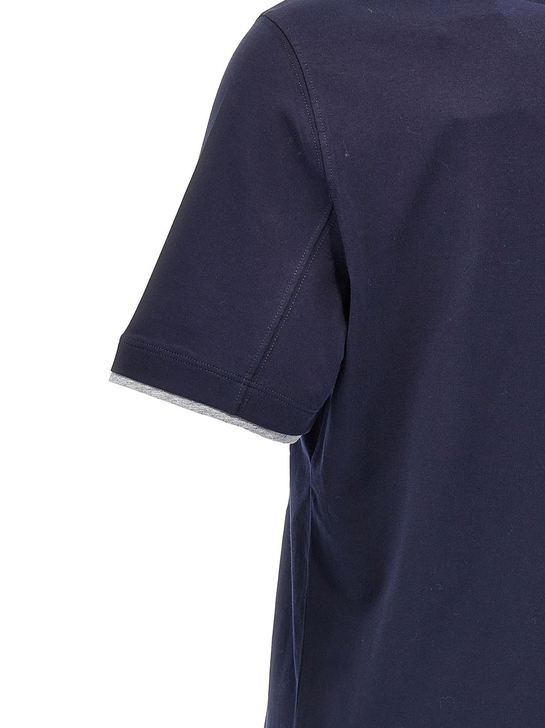 Logo Layered T-Shirt Blue