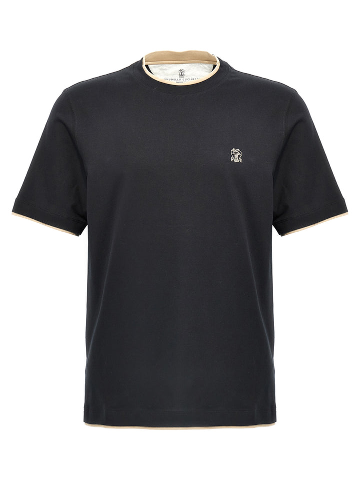 Logo Layered T-Shirt Black