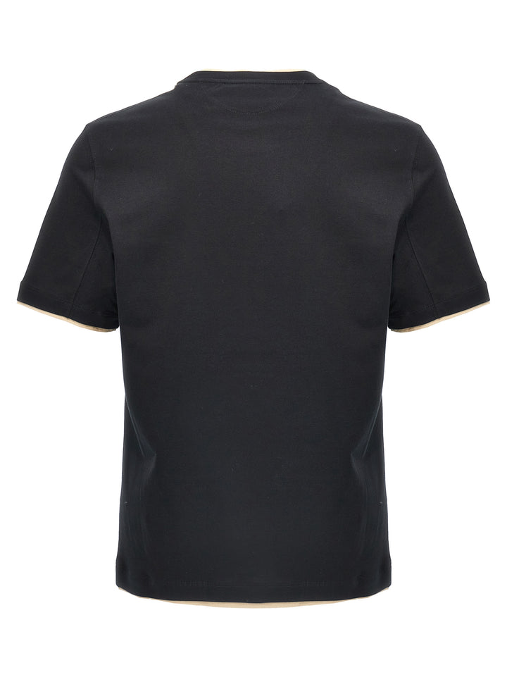 Logo Layered T-Shirt Black