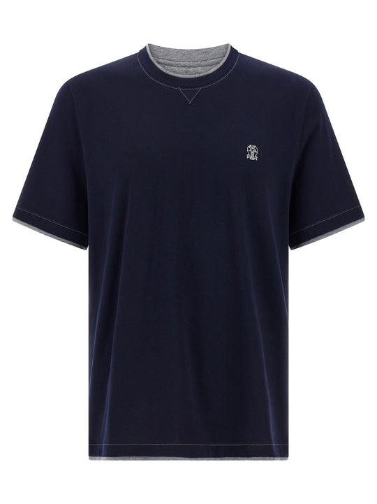 Double Layer T-Shirt Blue